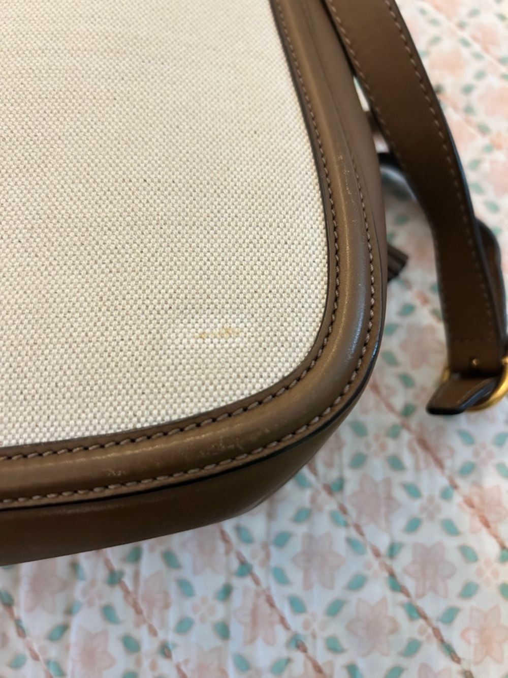 Gucci Derby Shoulder Bag in Cream Canvas and Brown Leather trim - Picture 9 of 17